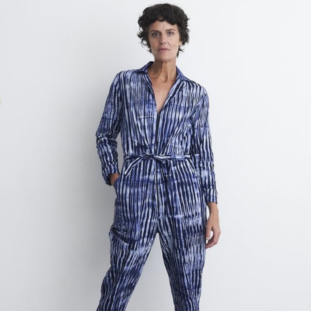 Osei-Duro Fuga Jumpsuit. 100% Cotton Hand Dyed, Batiked.